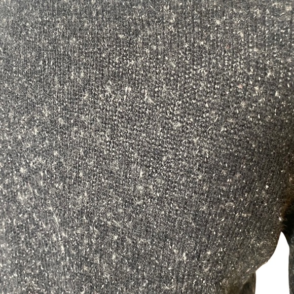 Stefano Basics Crop Top Short Sleeve Sweater Heather Grey sz Medium - Picture 2 of 4